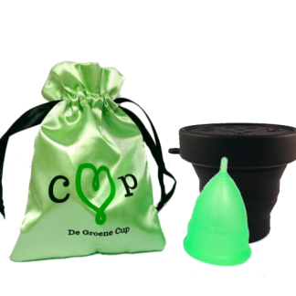 De Groene Cup menstruatiecup & Magnetron sterilisator