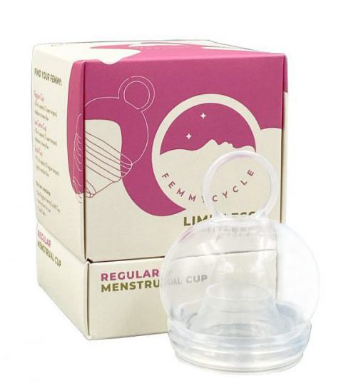FemmyCycle - innovatieve herbruikbare bolvormige menstruatiecup (Maat: Regular (normaal))