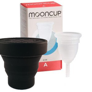 Mooncup menstruatiecup, met handige magnetronsterilisator