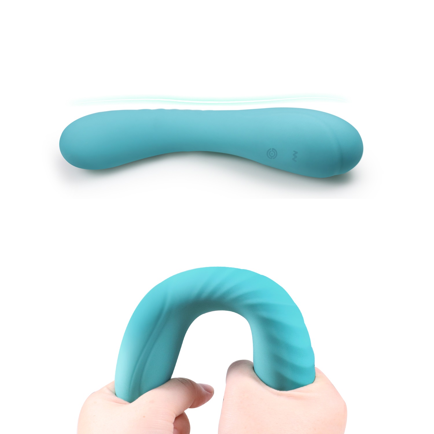 Voel me liggend met daaronder 2 handen die een voel me buigen