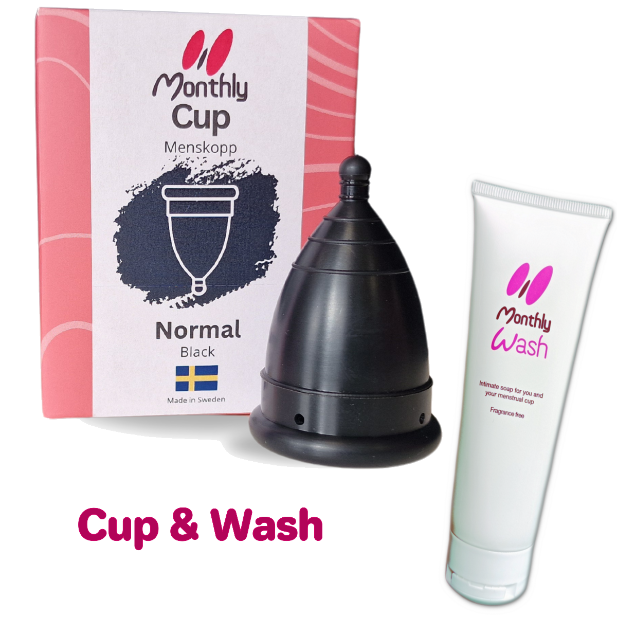 monthlycup menstruatiecup en een tube monthlycup wash